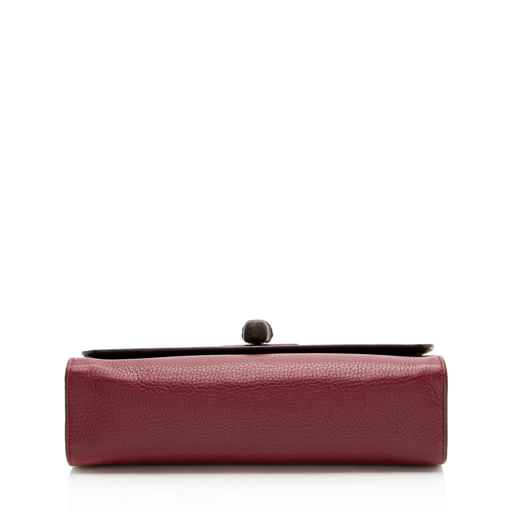 Gucci Pebbled Leather Miss Bamboo Medium Crossbody