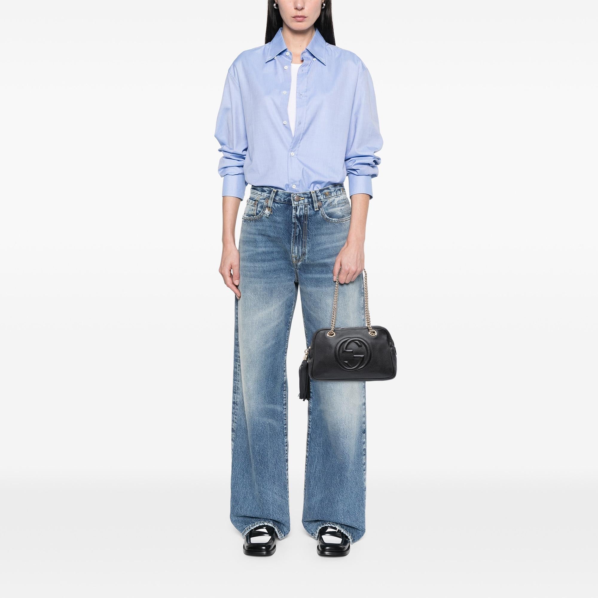 Gucci Pebbled Leather Soho Chain Zip Shoulder Bag