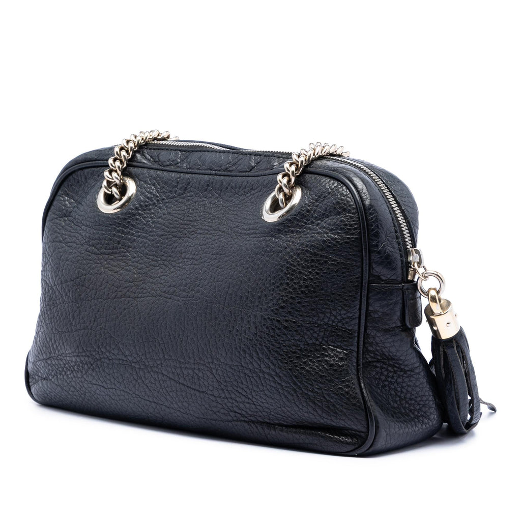 Gucci Pebbled Leather Soho Chain Zip Shoulder Bag