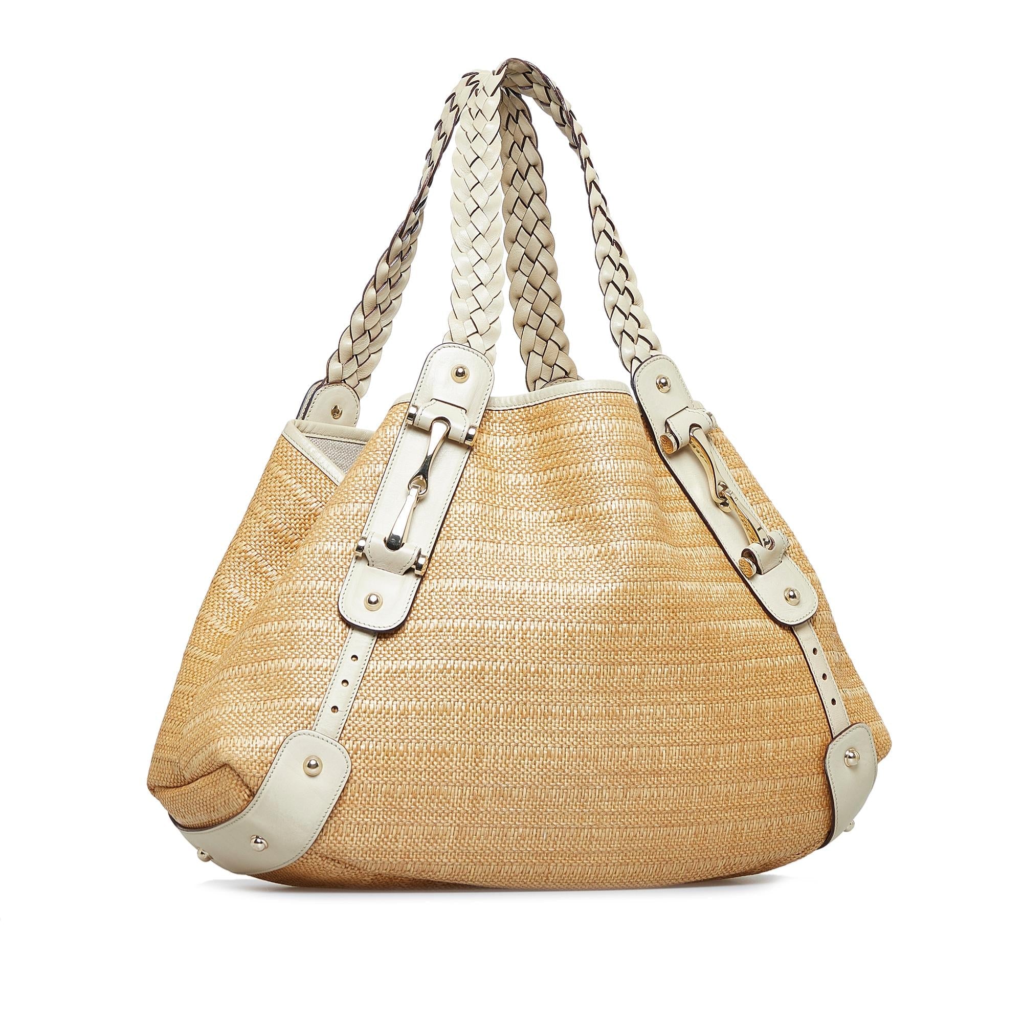 Gucci Pelham Raffia Shoulder Bag (SHG-GEsvBw)