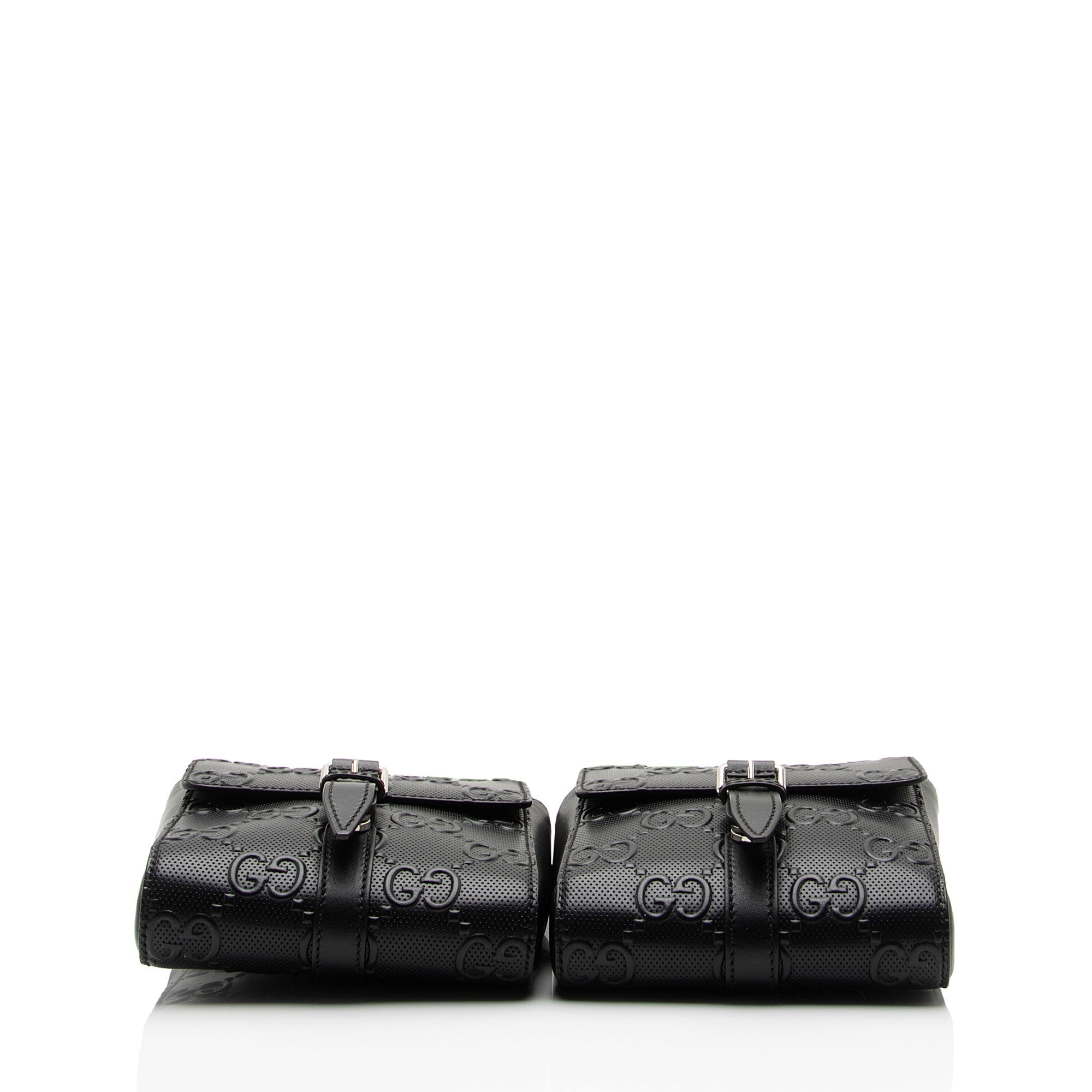 Gucci Perforated GG Embossed Double Belt Bag (SHF-rNzGhH)