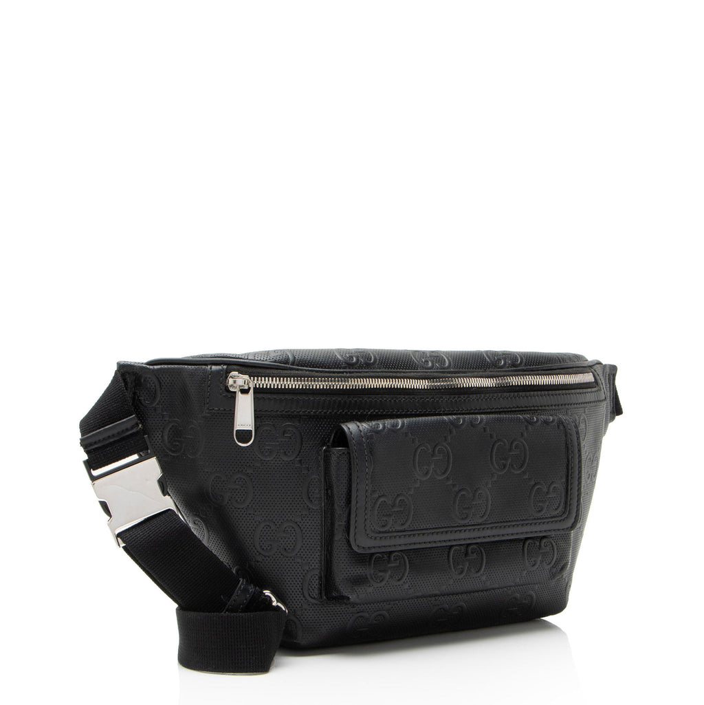 Gucci Perforated GG Embossed Pocket Belt Bag
