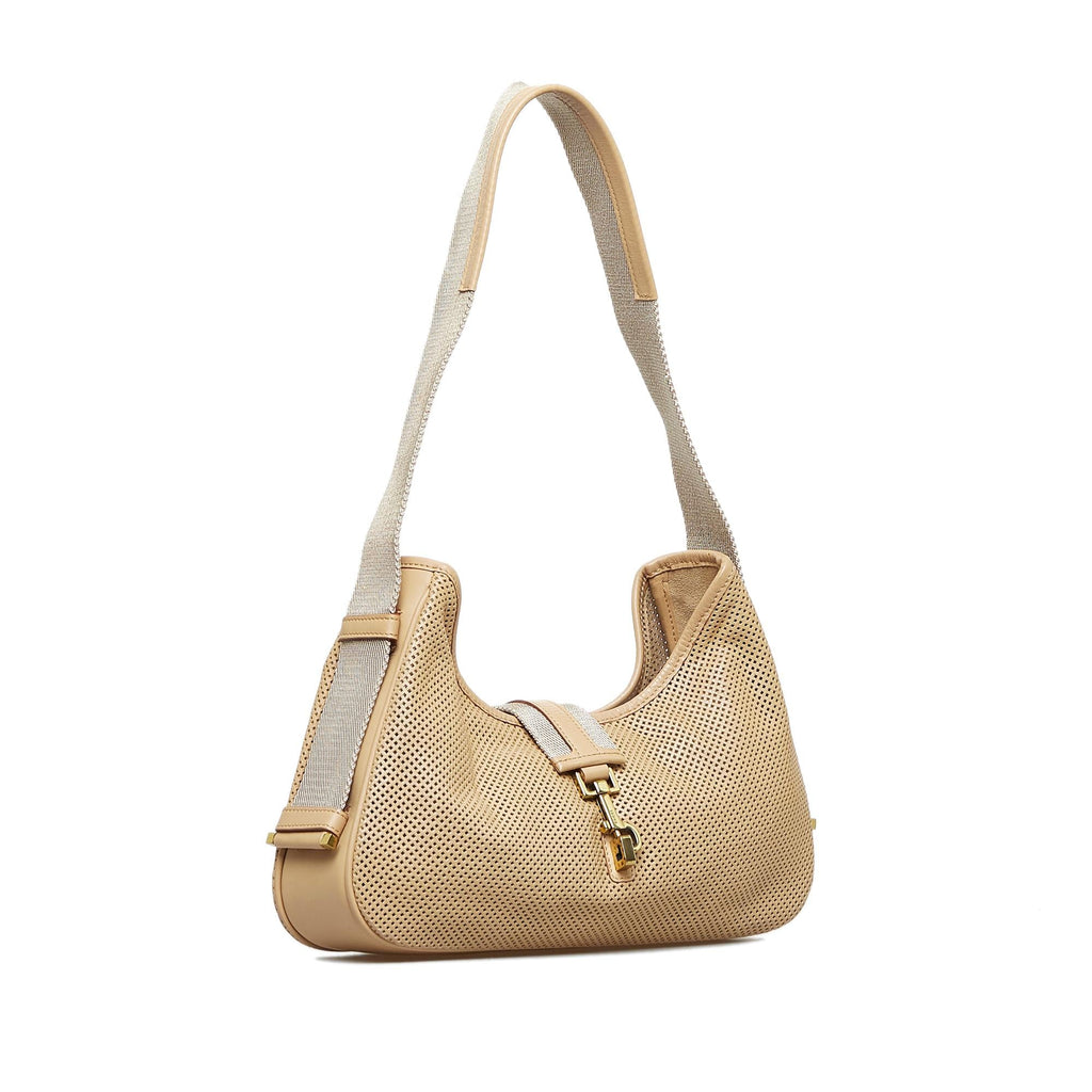 Gucci Perforated Jackie Shoulder Bag (SHG-FHA5EO)