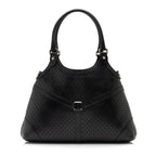 Gucci Perforated Leather Interlocking G Reins Satchel (SHF-23526)