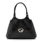 Gucci Perforated Leather Interlocking G Reins Satchel (SHF-23526)