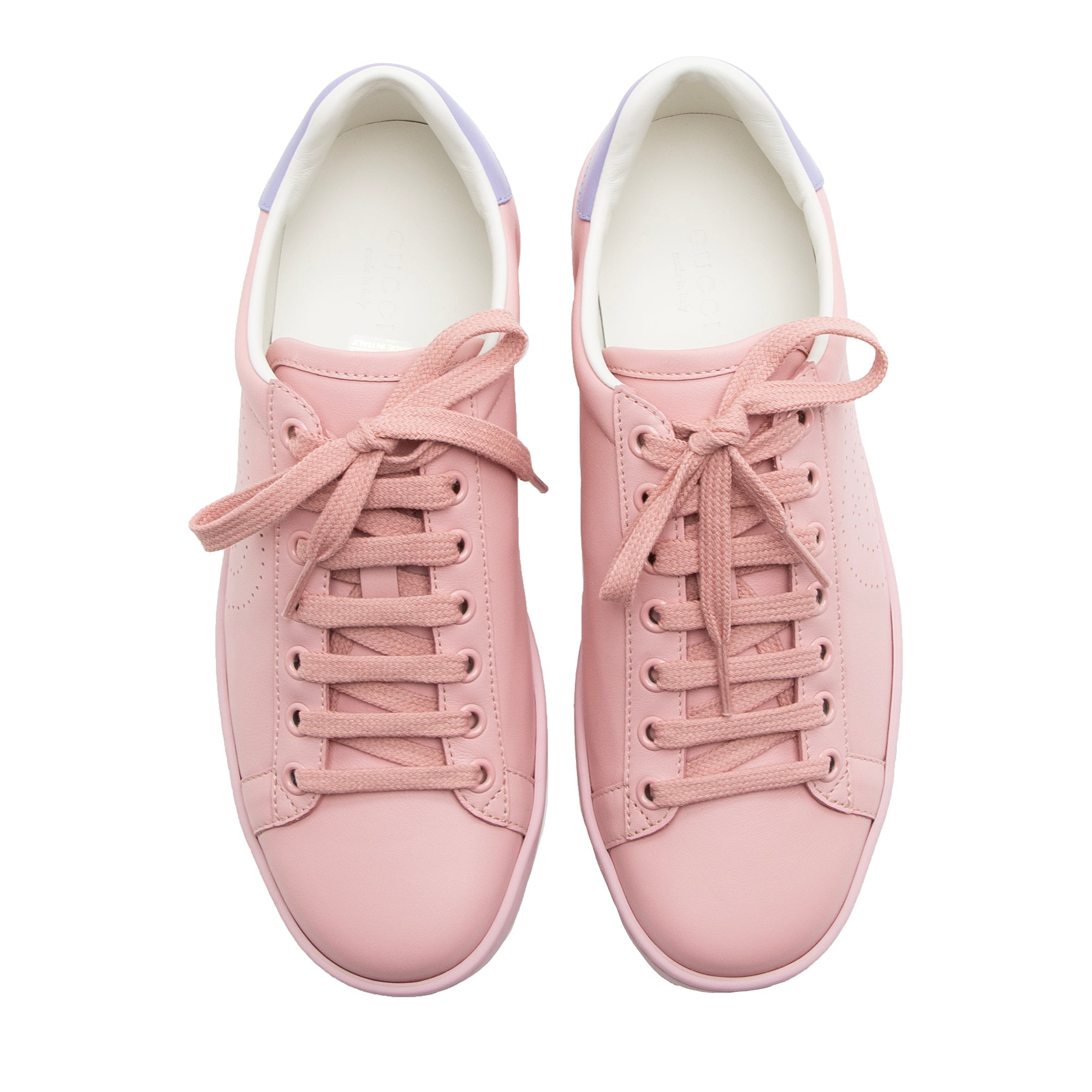 Gucci Perforated Leather Interlocking GG Ace Sneakers - Size 6.5 / 36.5 (SHF-23325)