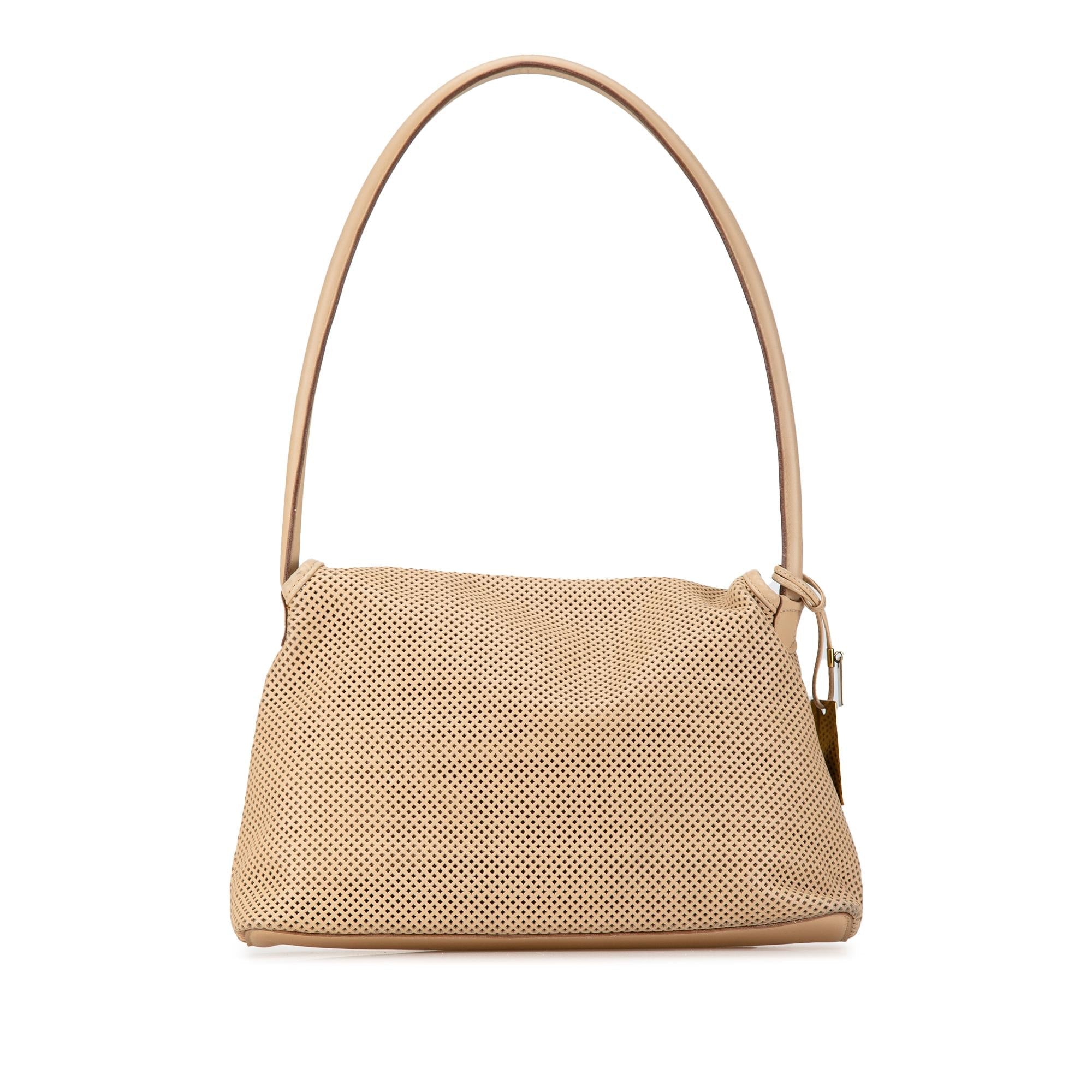Gucci Perforated Leather Shoulder Bag (SHG-lPr0aq)