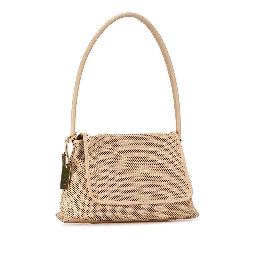 Gucci Perforated Leather Shoulder Bag (SHG-lPr0aq)