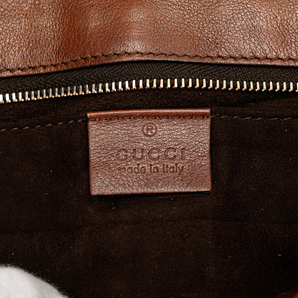 Gucci Perforated Leather Studded Malika Clutch