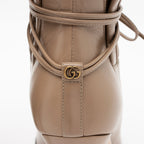 Gucci Pleated Leather Indya Ankle Boots - Size 7 / 37 (SHF-23644)