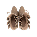 Gucci Pleated Leather Indya Ankle Boots - Size 7 / 37 (SHF-23644)