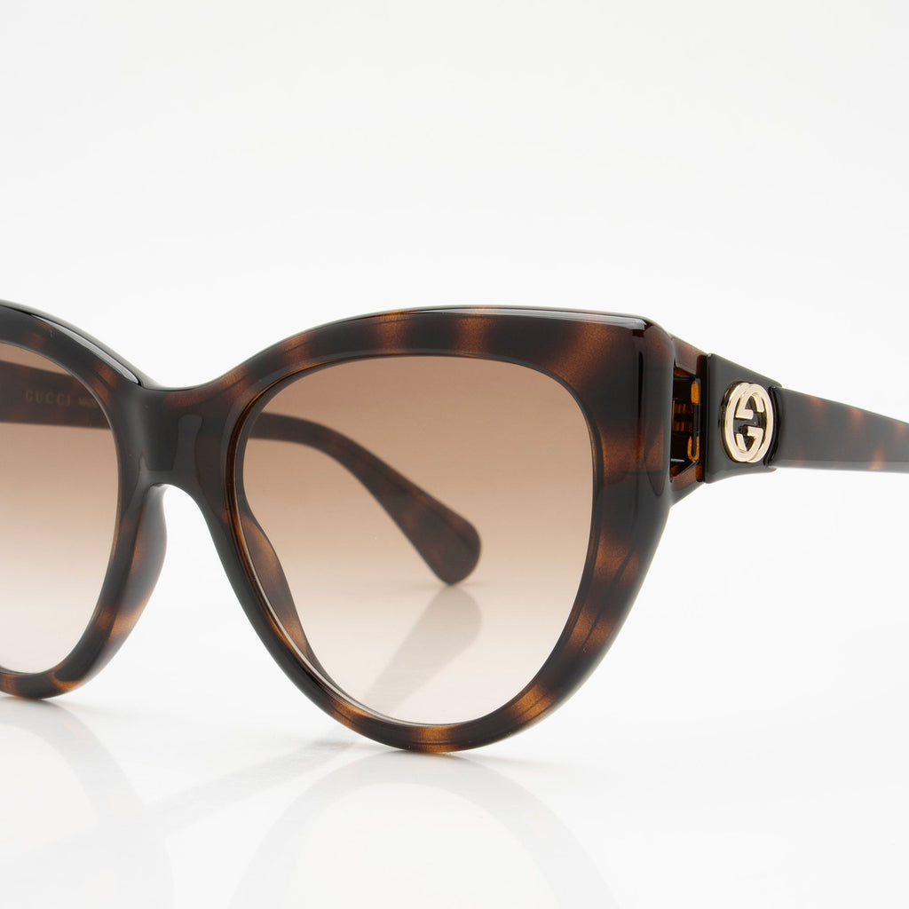 Gucci Polarized Interlocking G Cat Eye Sunglasses