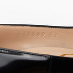 Gucci Polished Leather Removable Faux Pearl Bow Pumps - Size 7 / 37