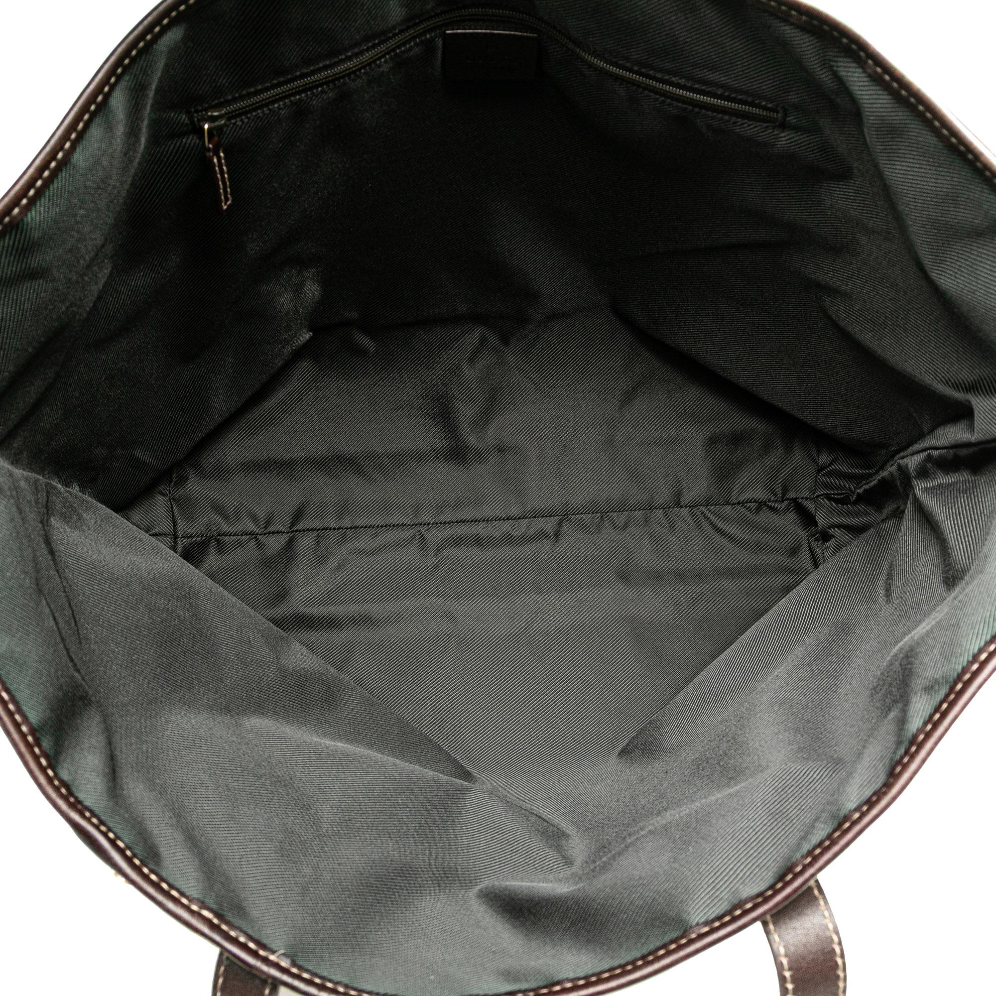 Gucci Printed Canvas Horsebit Tote