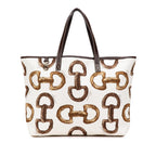 Gucci Printed Canvas Horsebit Tote