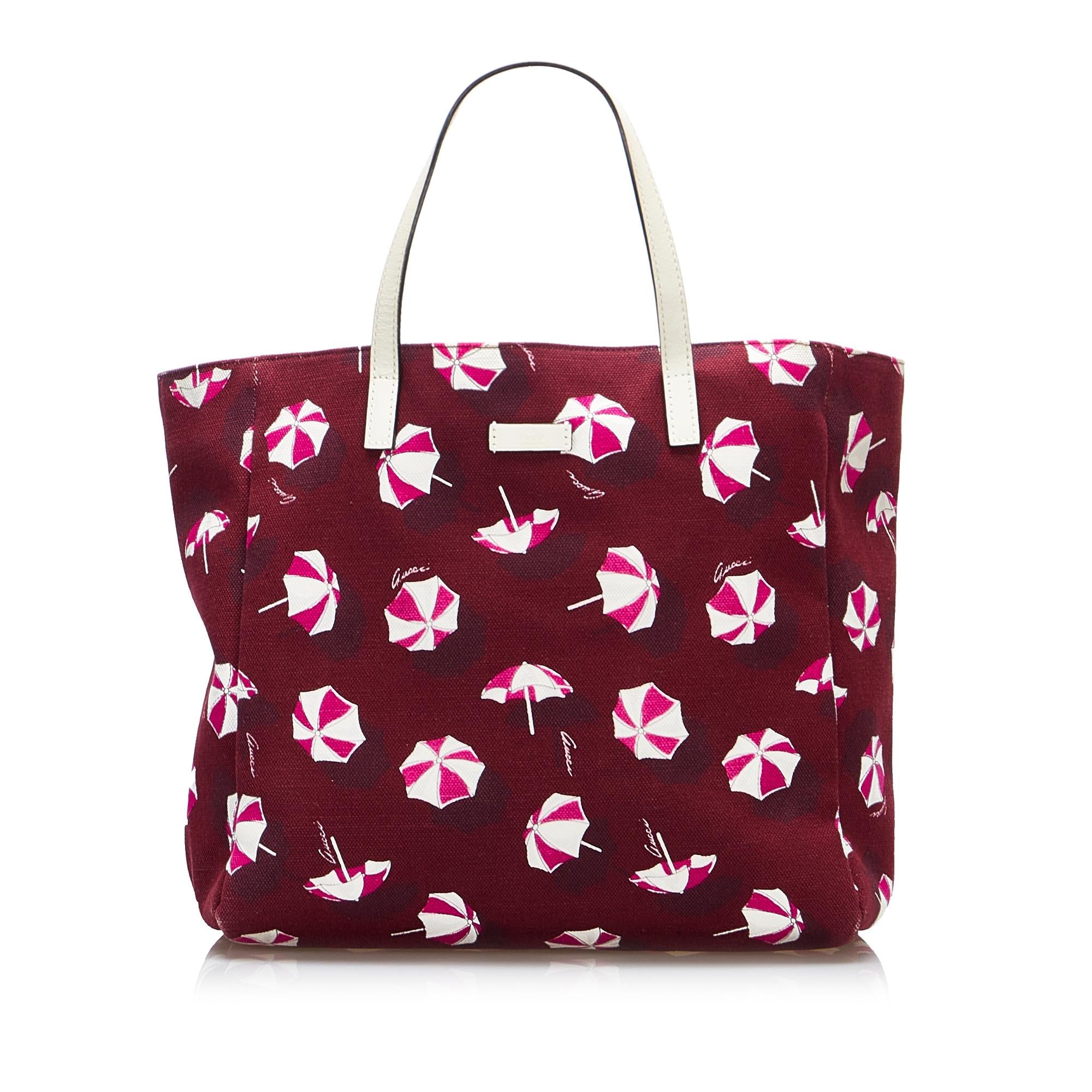 Gucci Printed Canvas Tote (SHG-stdQjI)