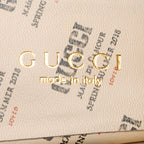 Gucci Printed Leather Logo Stamp Horsebit Princeton Mules - Size 7 / 37 (SHF-gNbUhz)