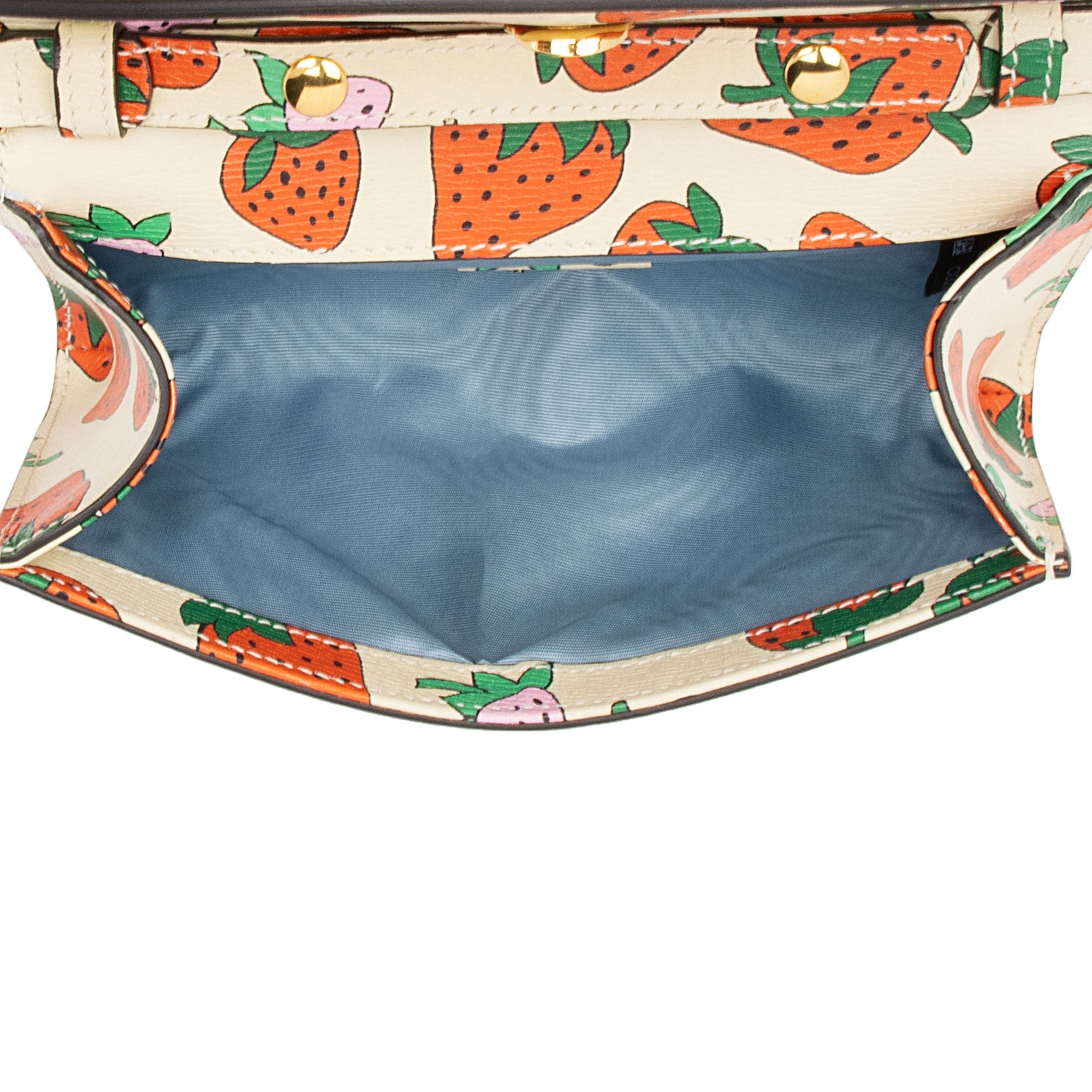 Gucci Printed Leather Strawberry Zumi Mini Shoulder Bag (SHF-Se6JXX)