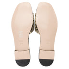 Gucci Python Embossed Leather Interlocking G Cut Out Slide Sandals - Size 7.5 / 37.5 (SHF-iUTWC2)