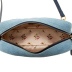 Gucci Matelasse Denim Pearl GG Marmont Small Camera Bag