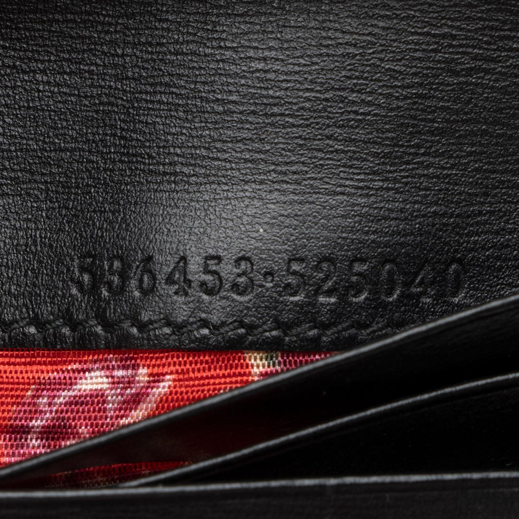 Gucci Quilted Leather GG Marmont Web Trapuntata Card Case Wallet (SHF-9USkLq)