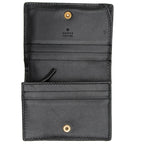 Gucci Quilted Leather GG Marmont Web Trapuntata Card Case Wallet (SHF-9USkLq)