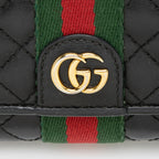 Gucci Quilted Leather GG Marmont Web Trapuntata Continental Wallet