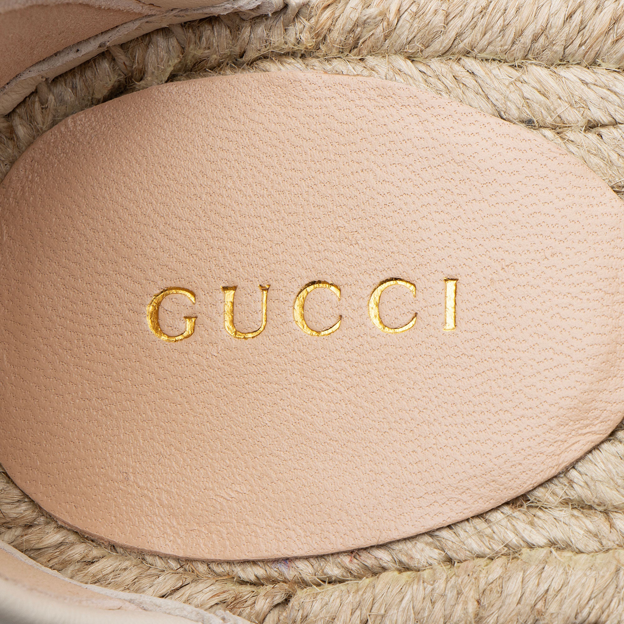 Gucci Raffia GG Espadrille Wedges - Size 9.5 / 39.5