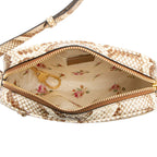Gucci Raffia Snakeskin Ophidia Mini Shoulder Bag