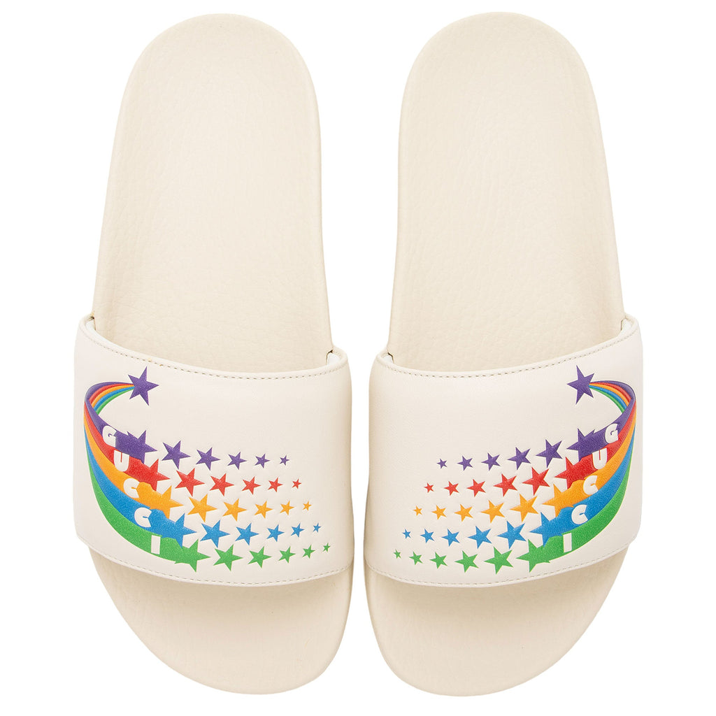 Gucci Rainbow Pursuit Slide Sandals - Size 8 / 38 (SHF-L1rTfD)