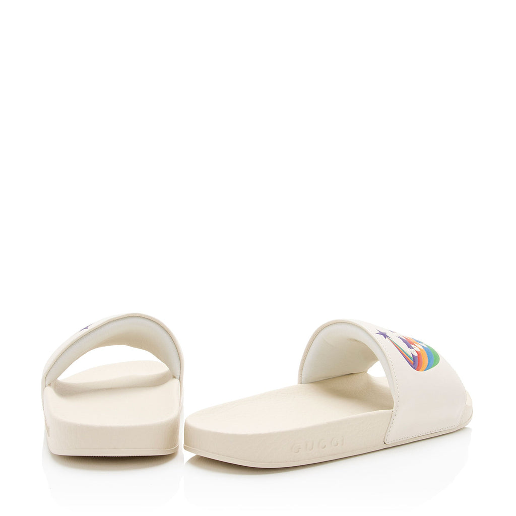 Gucci Rainbow Pursuit Slide Sandals - Size 8 / 38 (SHF-hfcCvs)