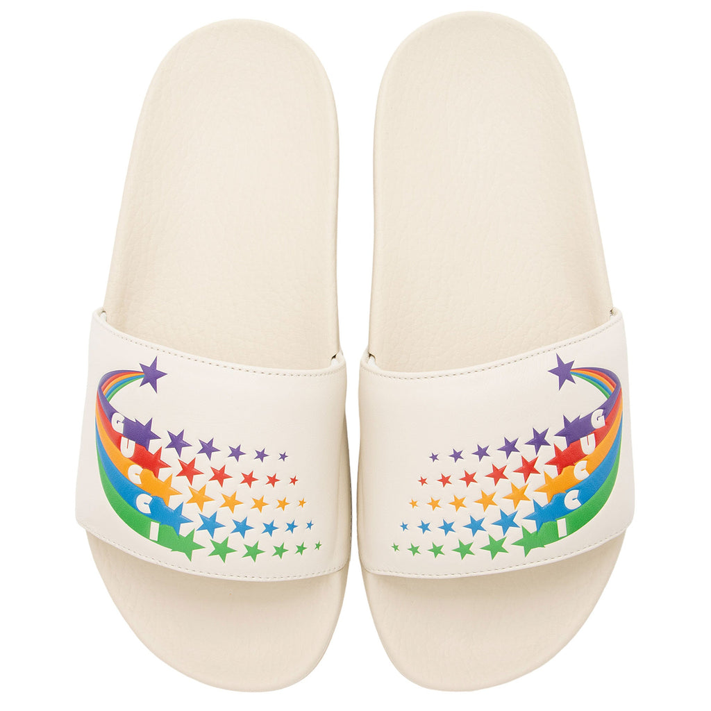 Gucci Rainbow Pursuit Slide Sandals - Size 8 / 38 (SHF-hfcCvs)