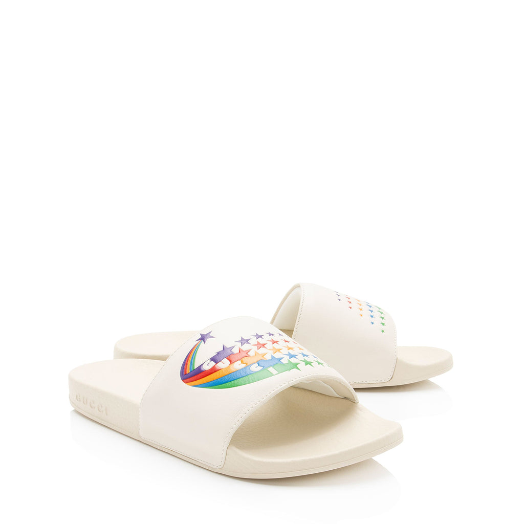 Gucci Rainbow Pursuit Slide Sandals - Size 8 / 38 (SHF-hfcCvs)