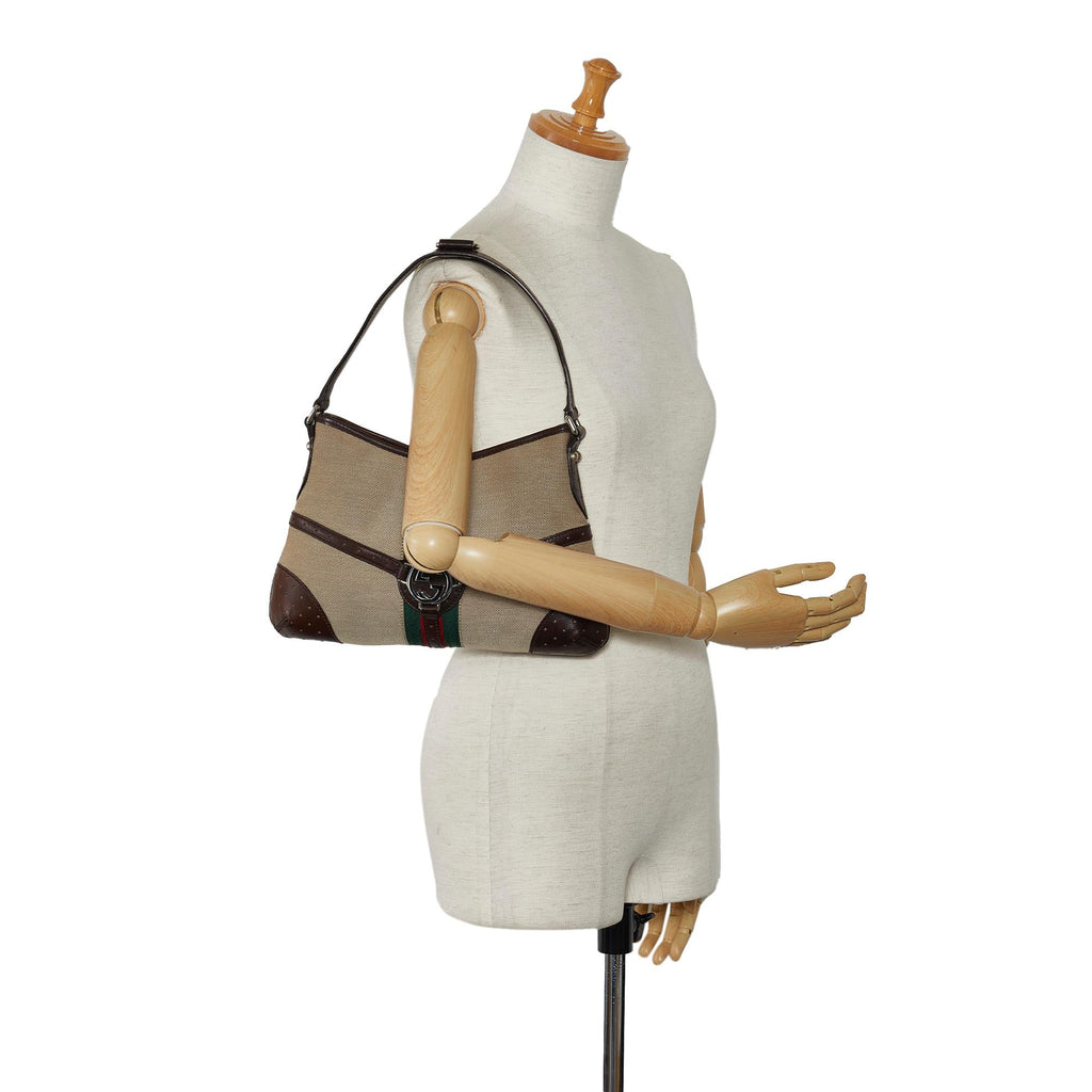 Gucci Reins Web Shoulder Bag (SHG-VjXKWU)