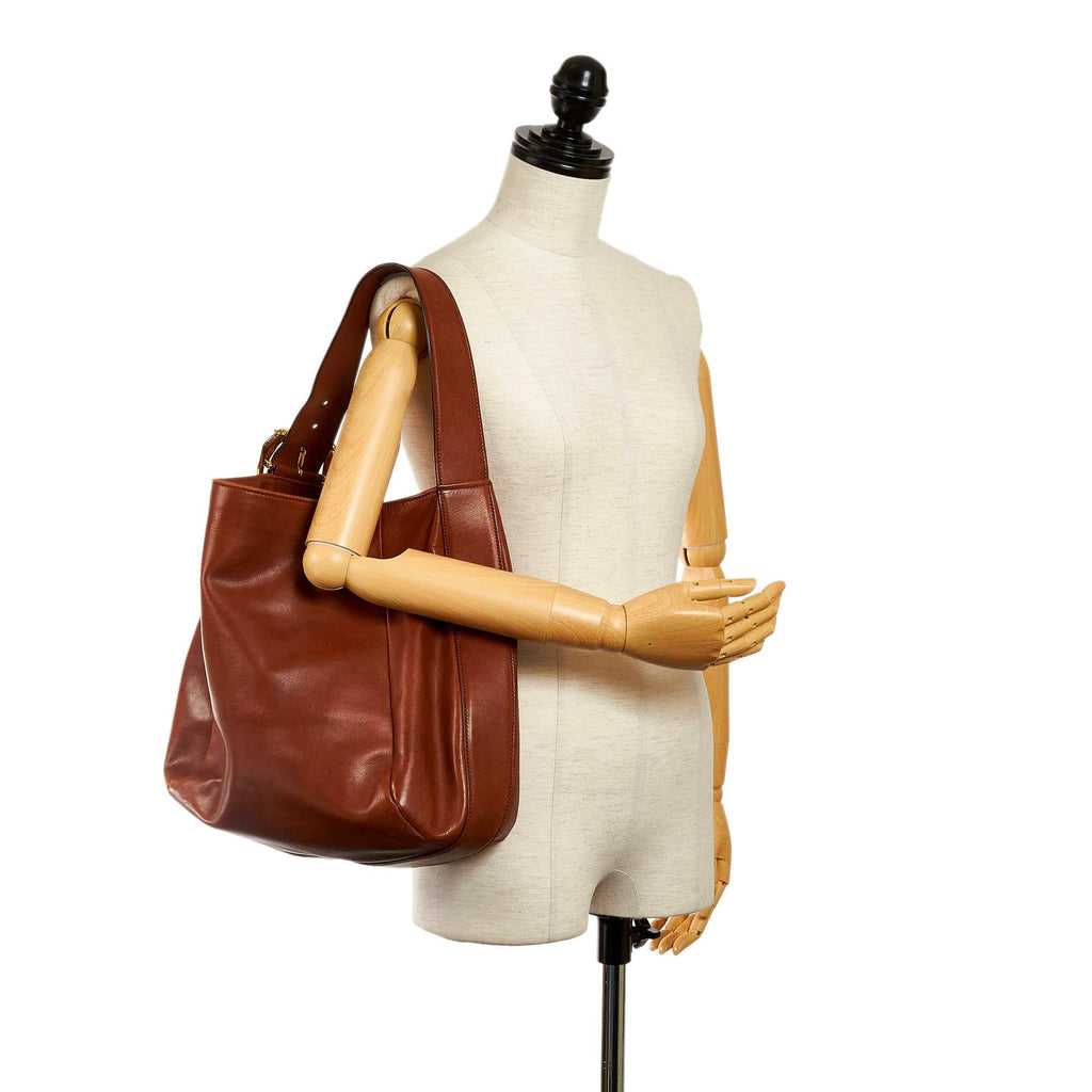 Gucci Ribot Horse-Head Leather Hobo Bag (SHG-30902)