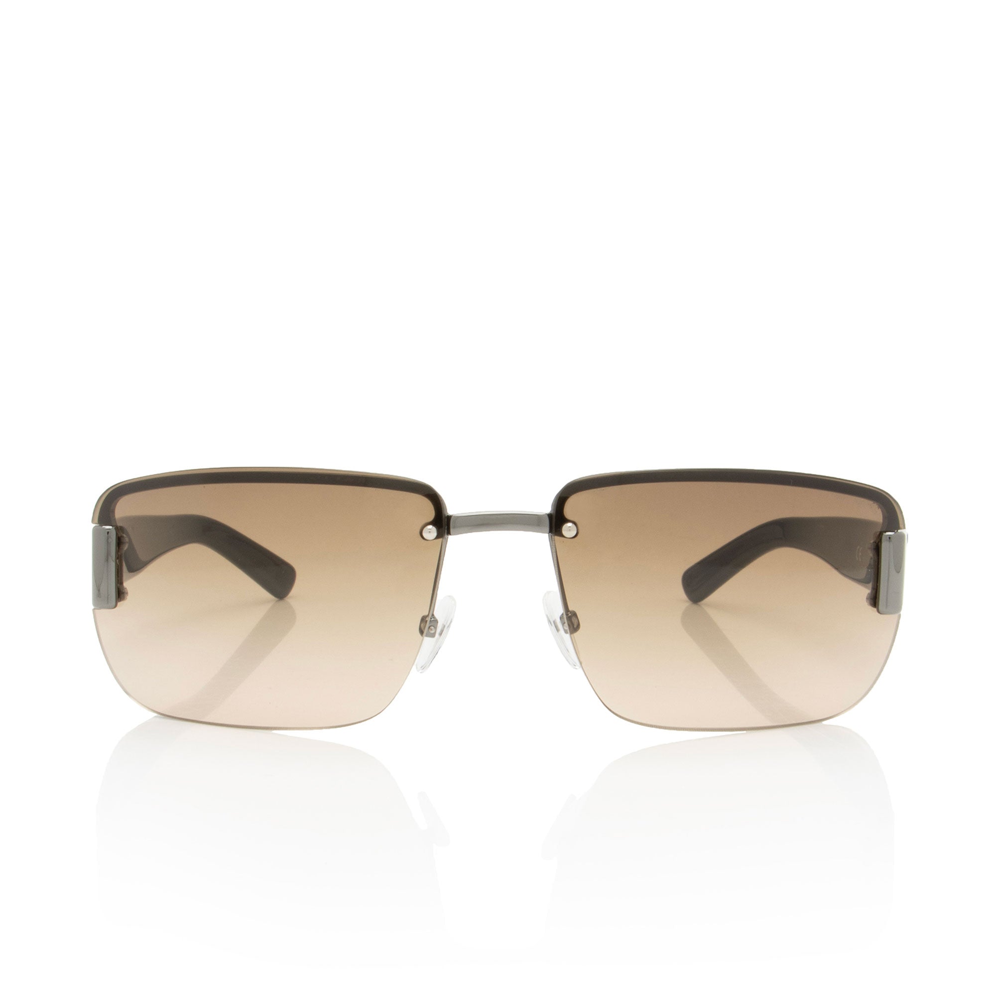 Gucci Rimless Web Rectangular Sunglasses