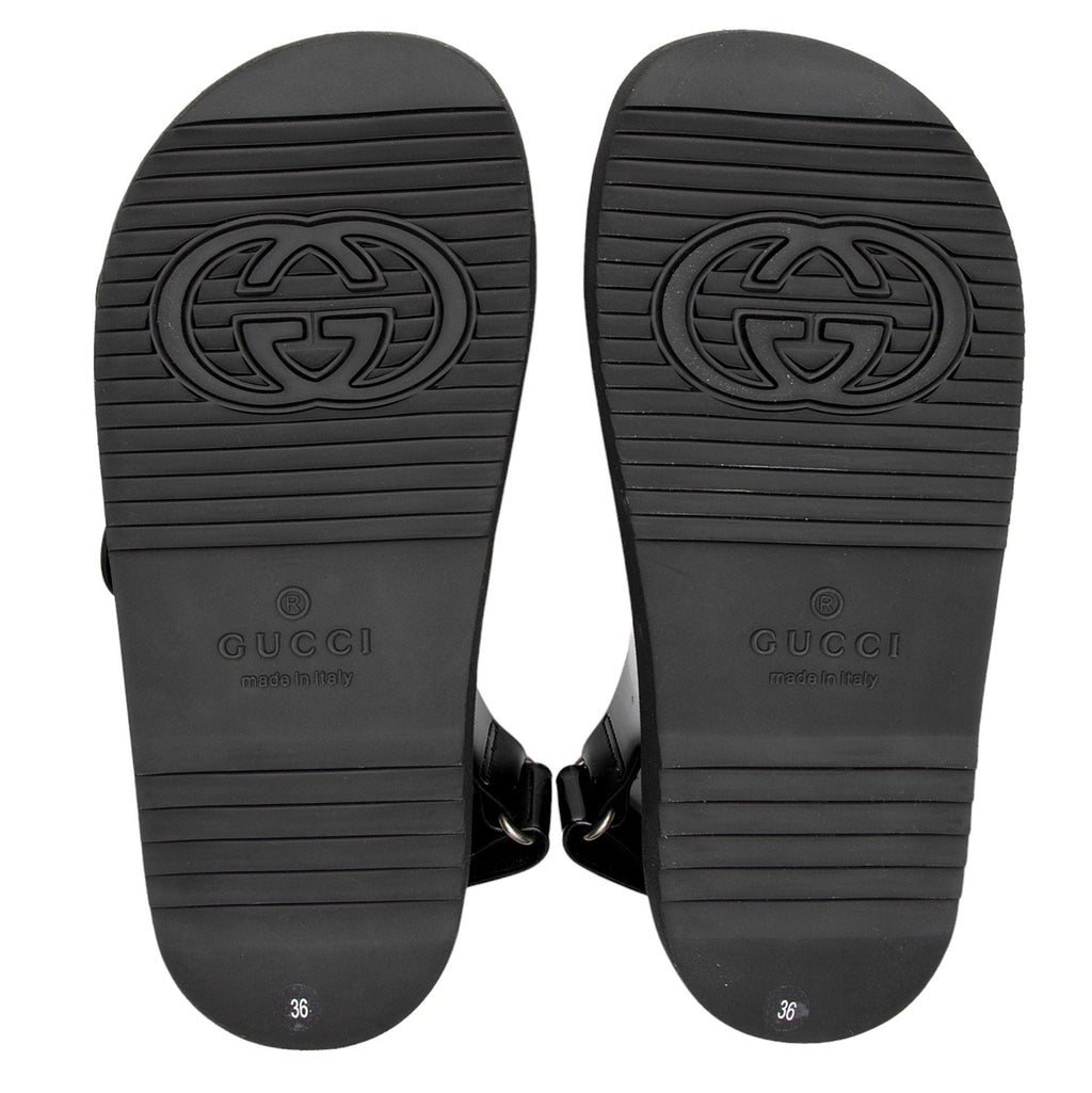 Gucci Rubber Double G Dad Sandals - Size 6 / 36 (SHF-5ZH23Q)