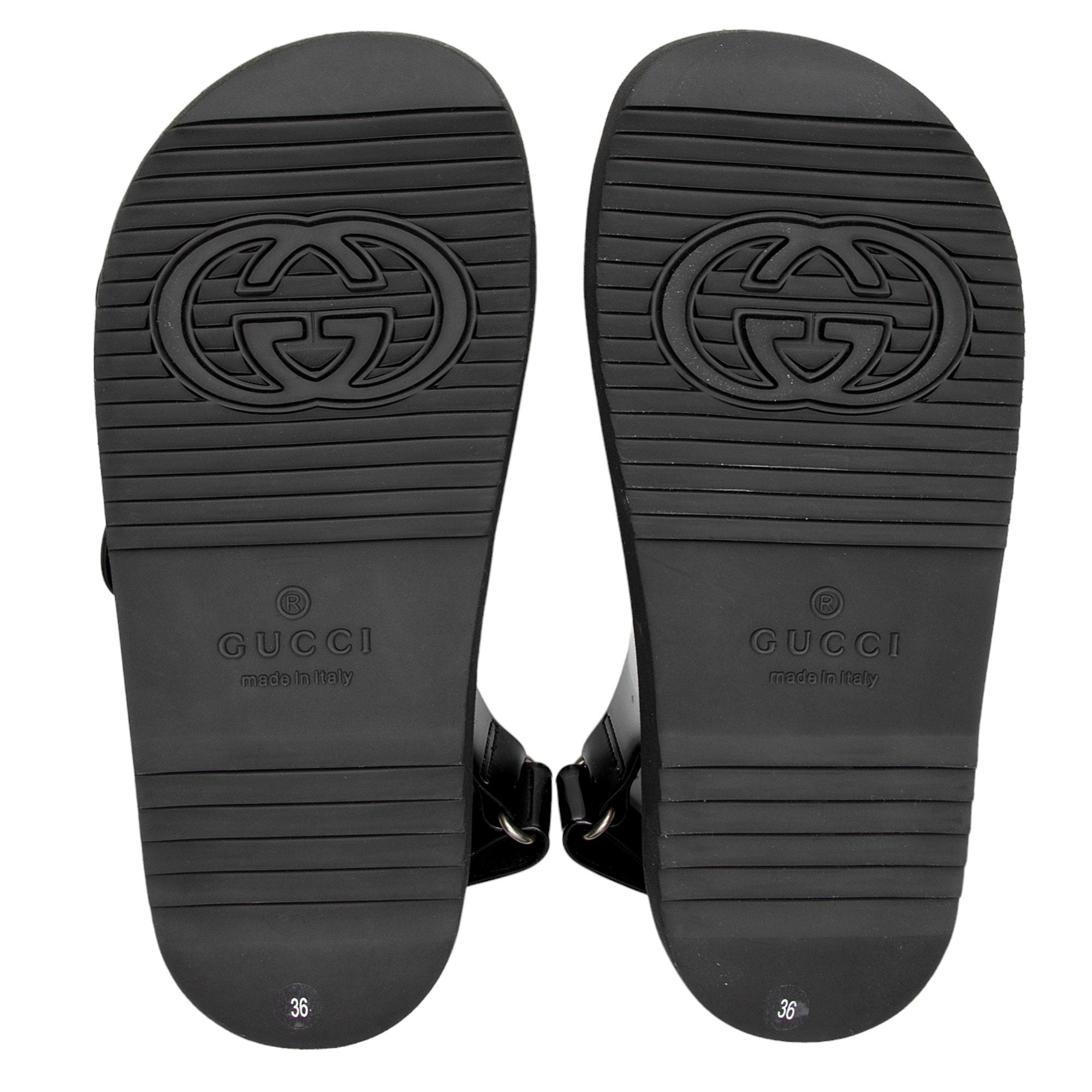Gucci Rubber Double G Dad Sandals - Size 6 / 36 (SHF-5ZH23Q)