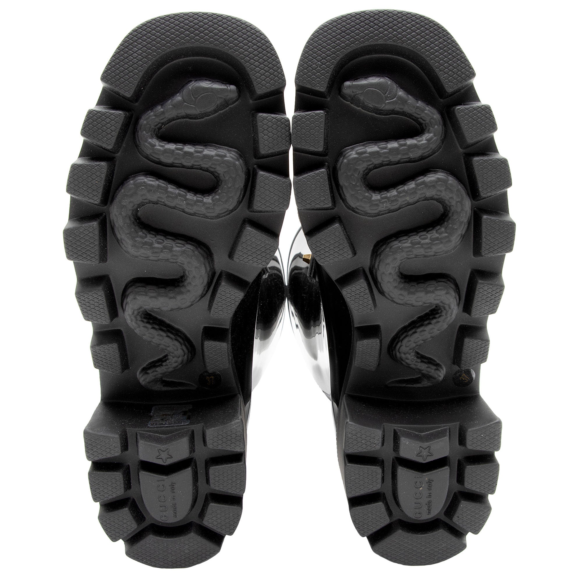 Gucci Rubber Horsebit Tall Boots - Size 7 / 37 (SHF-2lRdpB)