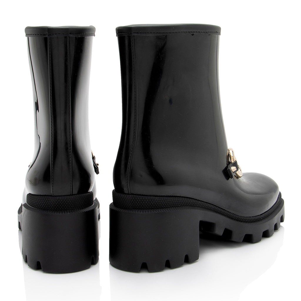 Gucci Rubber Horsebit Ankle Boots - Size 6 / 36