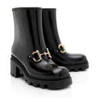 Gucci Rubber Horsebit Ankle Boots - Size 6 / 36