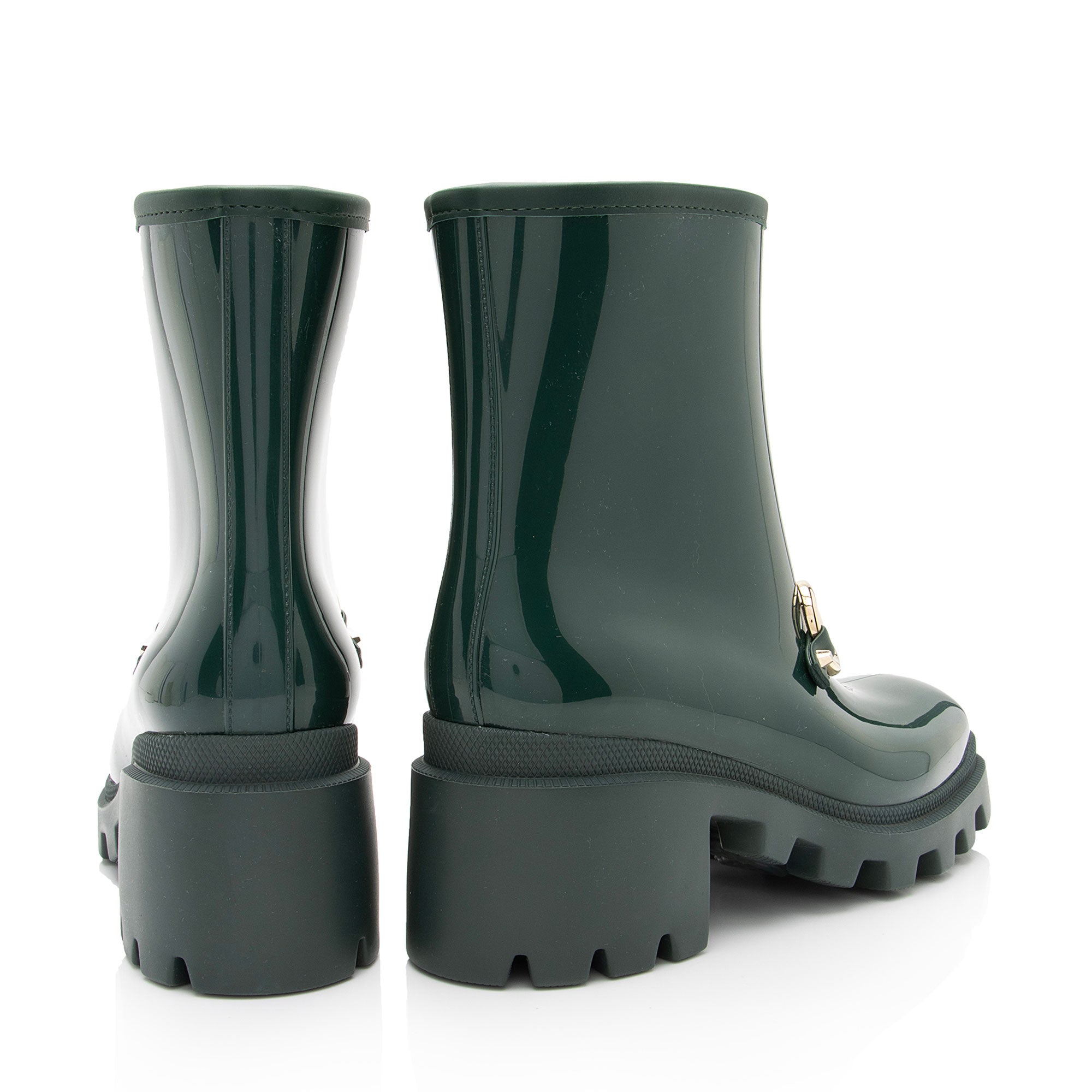 Gucci Rubber Horsebit Ankle Boots - Size 7 / 37 (SHF-93QHL4)