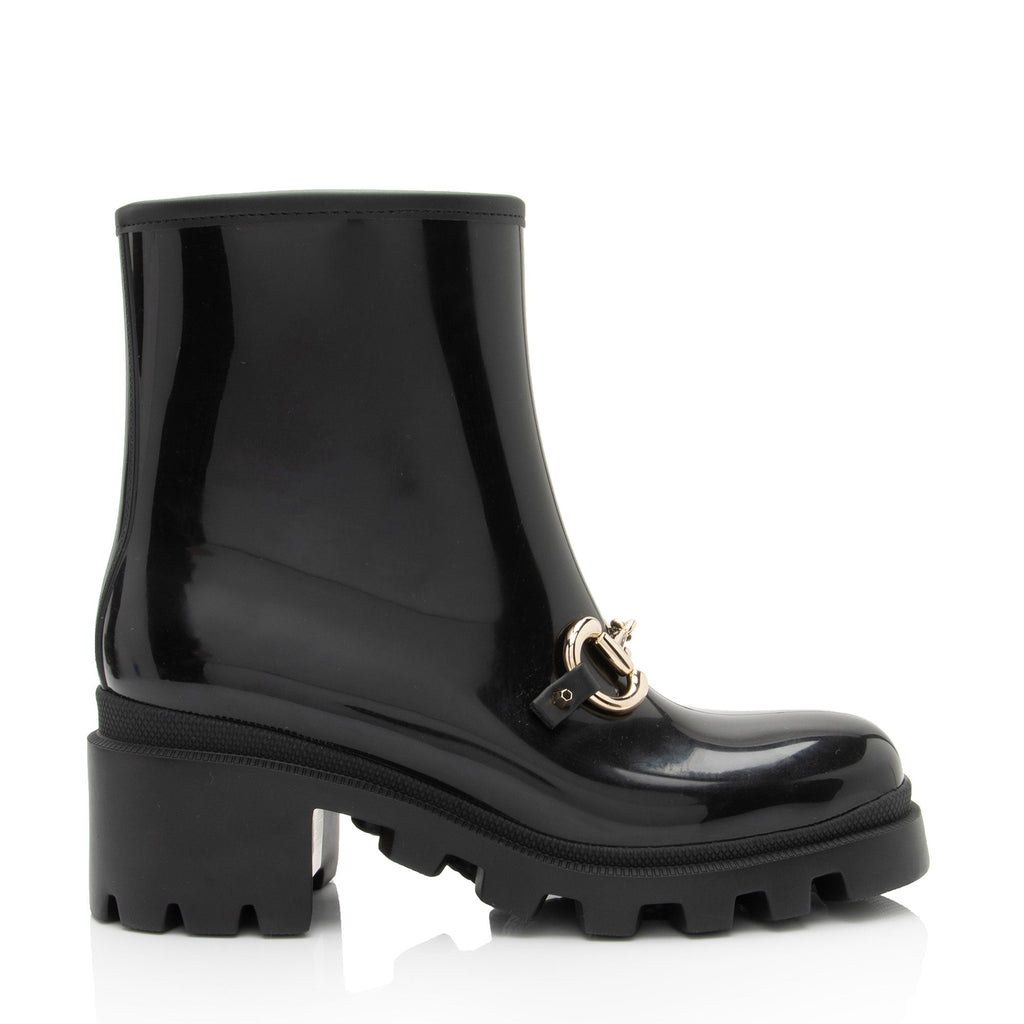 Gucci Rubber Horsebit Ankle Boots - Size 9 / 39 (SHF-PaT84U)