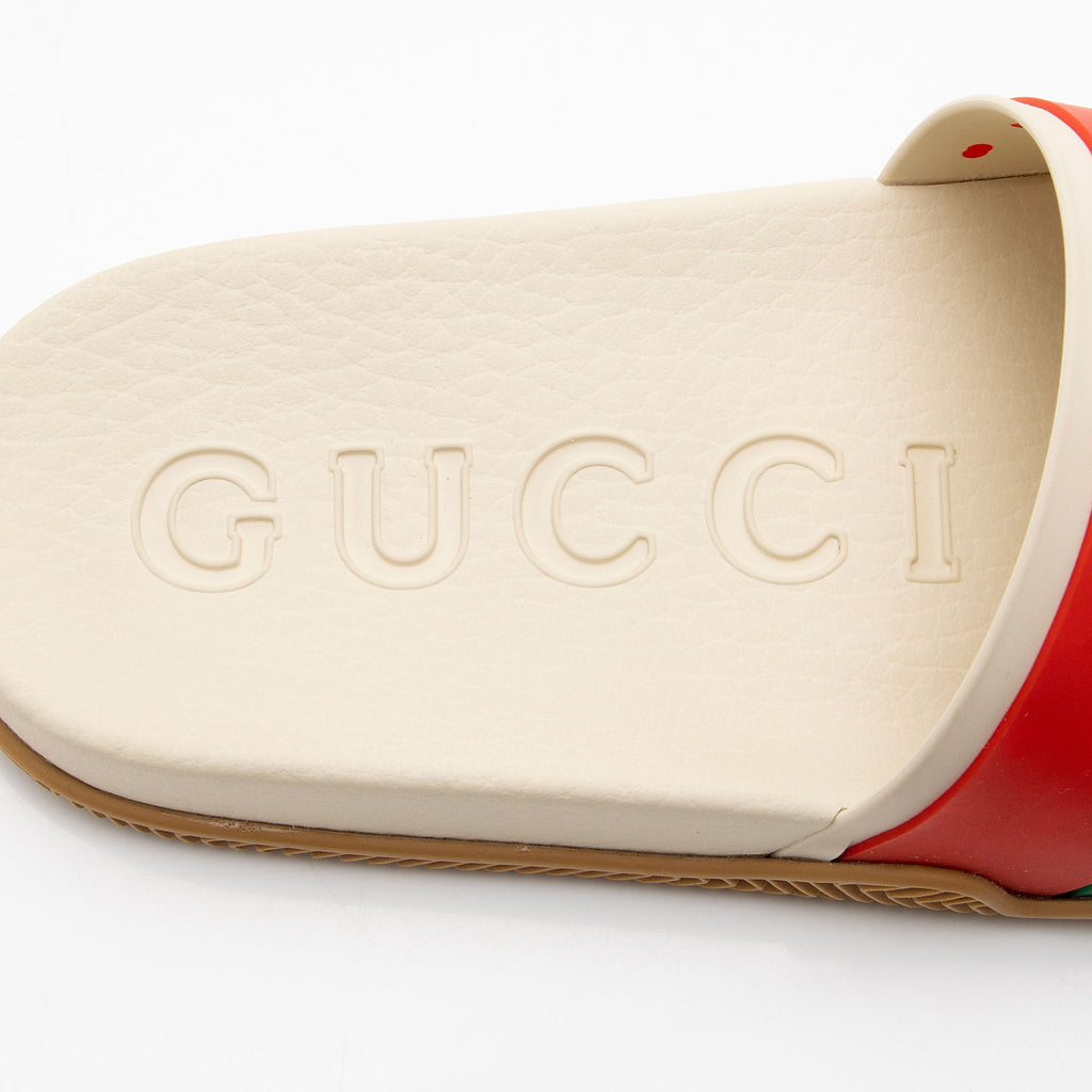 Gucci Rubber Interlocking G Slide Sandals - Size 6 / 36