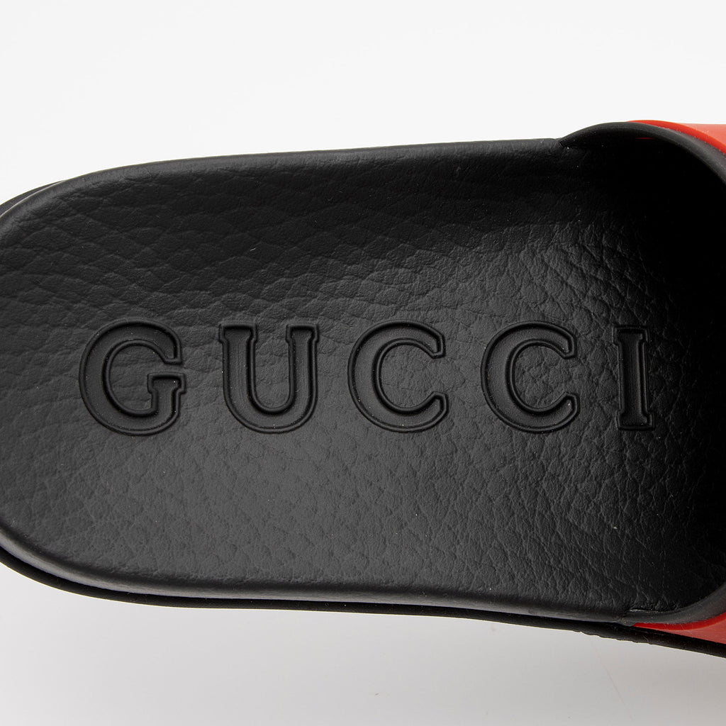 Gucci Rubber Interlocking G Slide Sandals - Size 7 / 37 (SHF-dReyrx)