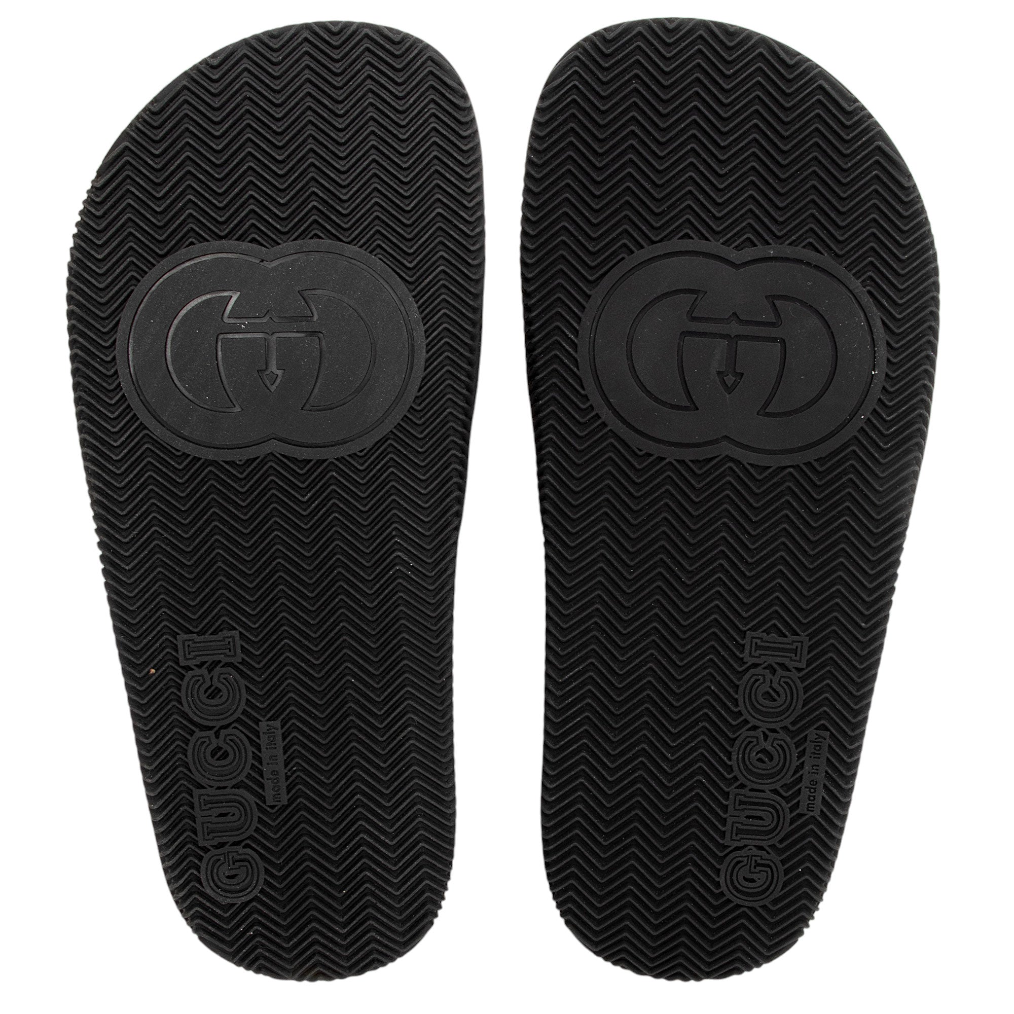 Gucci Rubber Interlocking G Slide Sandals - Size 7 / 37 (SHF-dReyrx)