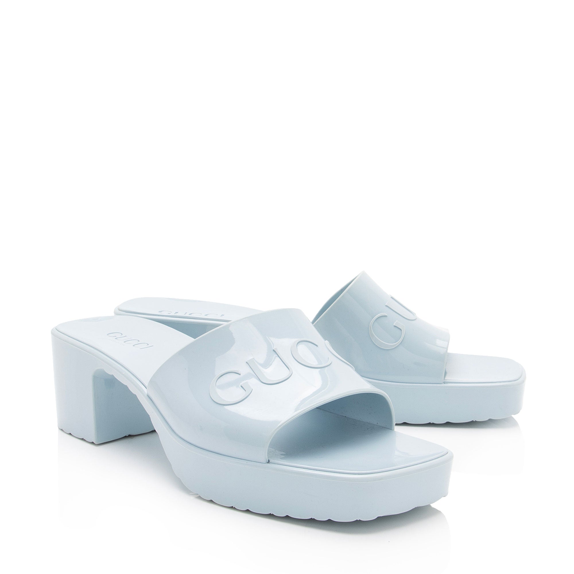 Gucci Rubber Slide Sandals - Size 10 / 40 (SHF-fylyXz)
