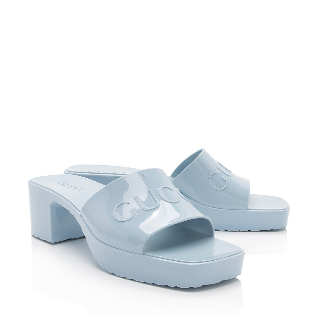Gucci Rubber Slide Sandals - Size 10 / 40 (SHF-7TvM9V)
