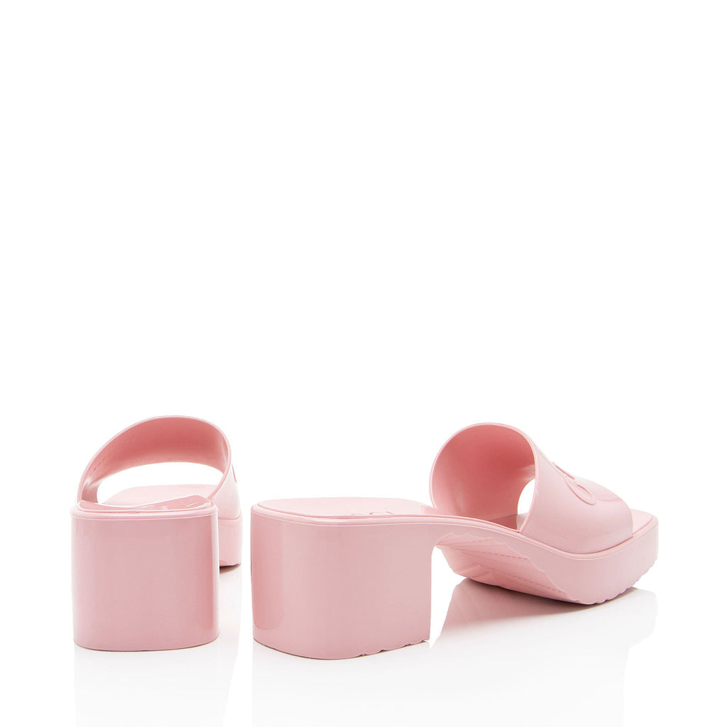 Gucci Rubber Slide Sandals - Size 7 / 37