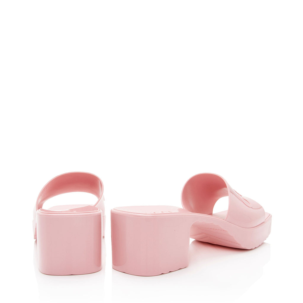Gucci Rubber Slide Sandals - Size 8 / 38 (SHF-QqWmfI)